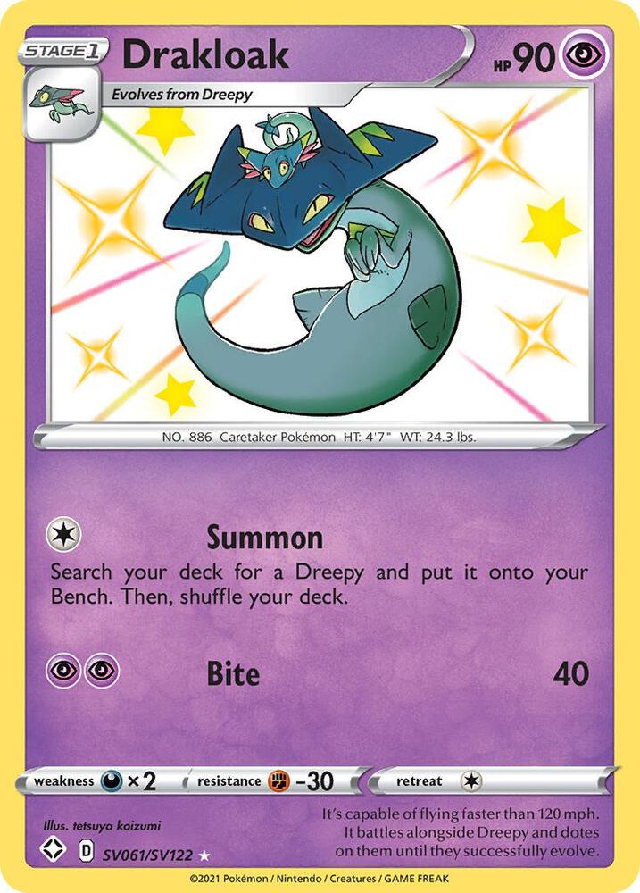 Drakloak SV061/SV122 Shining Fates Pokémon card