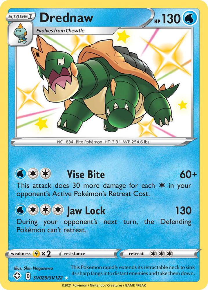 Drednaw SV029/SV122 Shining Fates Pokémon card