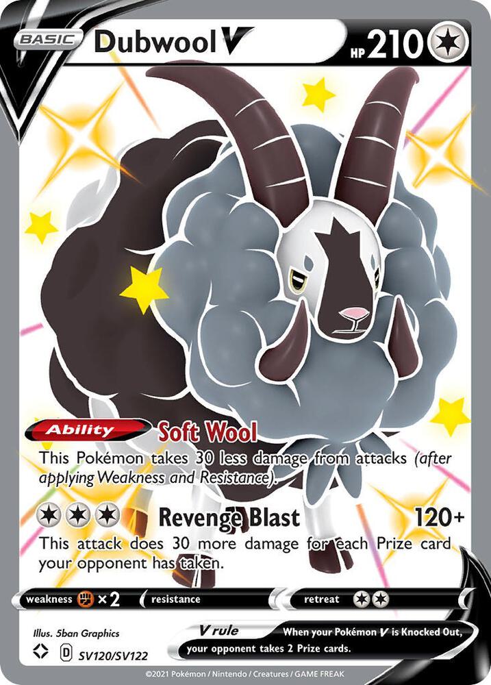 Dubwool V SV120/SV122 Shining Fates Pokémon card