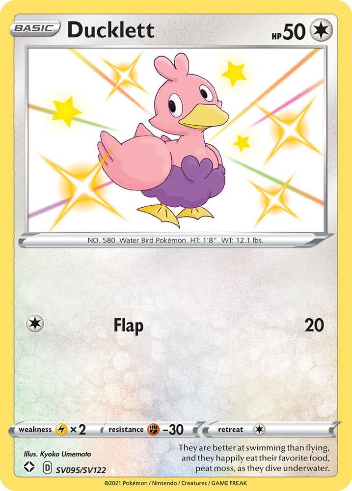 Ducklett SV095/SV122 Shining Fates Pokémon card