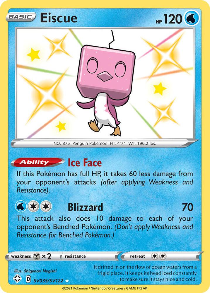 Eiscue SV035/SV122 Shining Fates Pokémon card