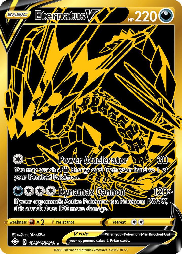 Eternatus V SV121/SV122 Shining Fates Pokémon card