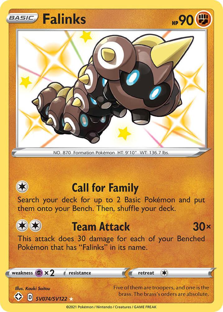 Falinks SV074/SV122 Shining Fates Pokémon card