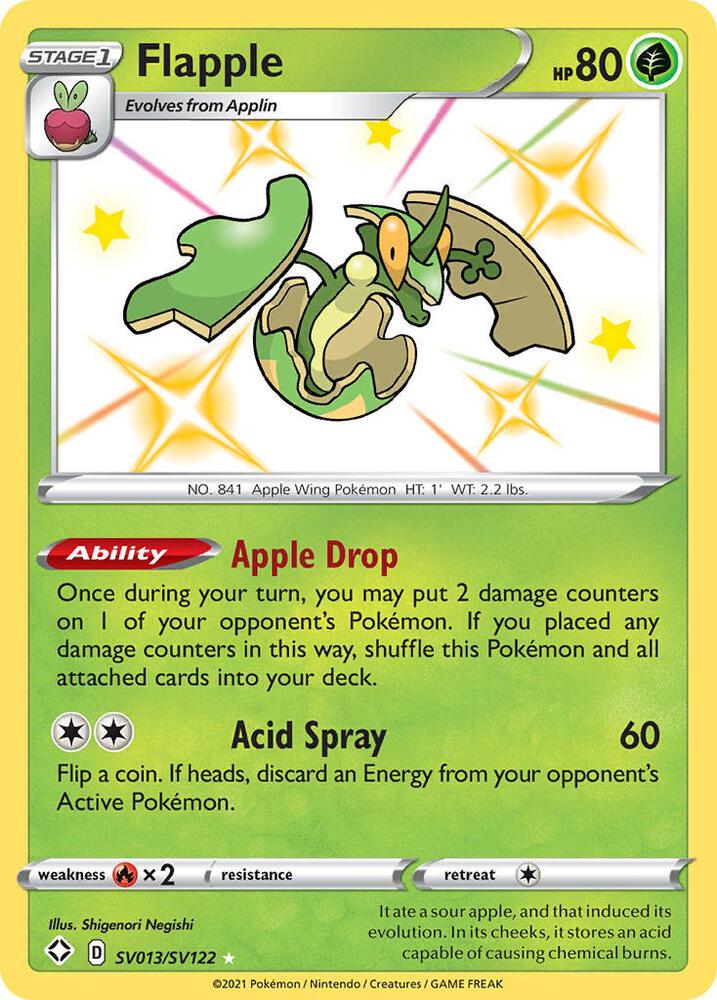 Flapple SV013/SV122 Shining Fates Pokémon card