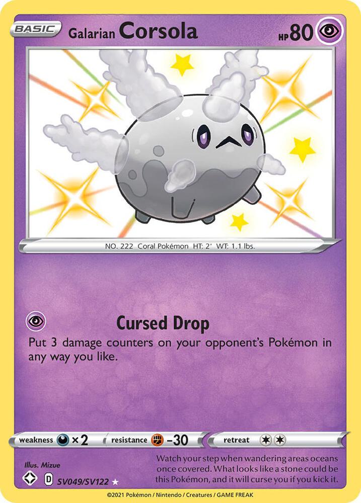 Galarian Corsola SV049/SV122 Shining Fates Pokémon card