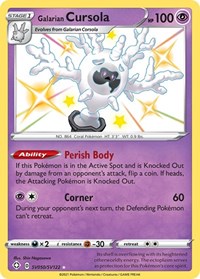 Galarian Cursola SV050/SV122 Shiny Holo Rare – Shining Fates Pokémon card
