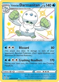 Galarian Darmanitan SV024/SV122 Shiny Holo Rare – Shining Fates Pokémon card