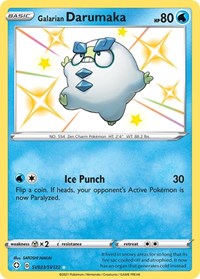 Galarian Darumaka SV023/SV122 Shiny Holo Rare – Shining Fates Pokémon card