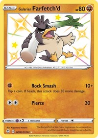 Galarian Farfetch'd SV063/SV122 Shiny Holo Rare – Shining Fates Pokémon card