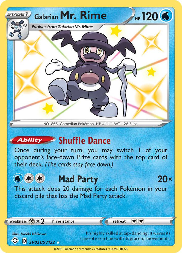 Galarian Mr. Rime SV021/SV122 Shining Fates Pokémon card