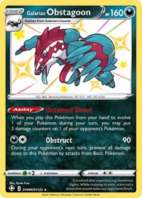 Galarian Obstagoon SV080/SV122 Shiny Holo Rare – Shining Fates Pokémon card