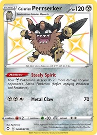 Galarian Perrserker SV087/SV122 Shiny Holo Rare – Shining Fates Pokémon card