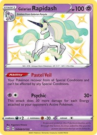 Galarian Rapidash SV048/SV122 Shiny Holo Rare – Shining Fates Pokémon card