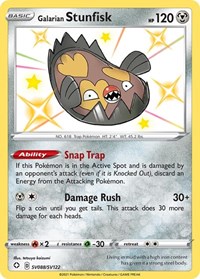 Galarian Stunfisk SV088/SV122 Shiny Holo Rare – Shining Fates Pokémon card