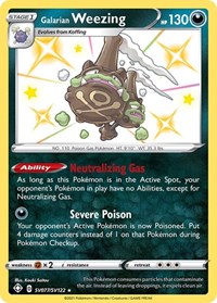 Galarian Weezing SV077/SV122 Shiny Holo Rare – Shining Fates Pokémon card