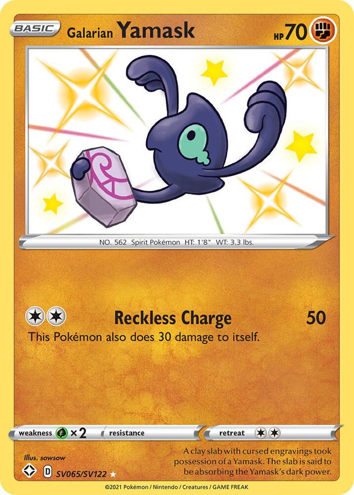 Galarian Yamask SV065/SV122 Shining Fates Pokémon card