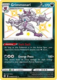 Grimmsnarl SV085/SV122 Shiny Holo Rare – Shining Fates Pokémon card