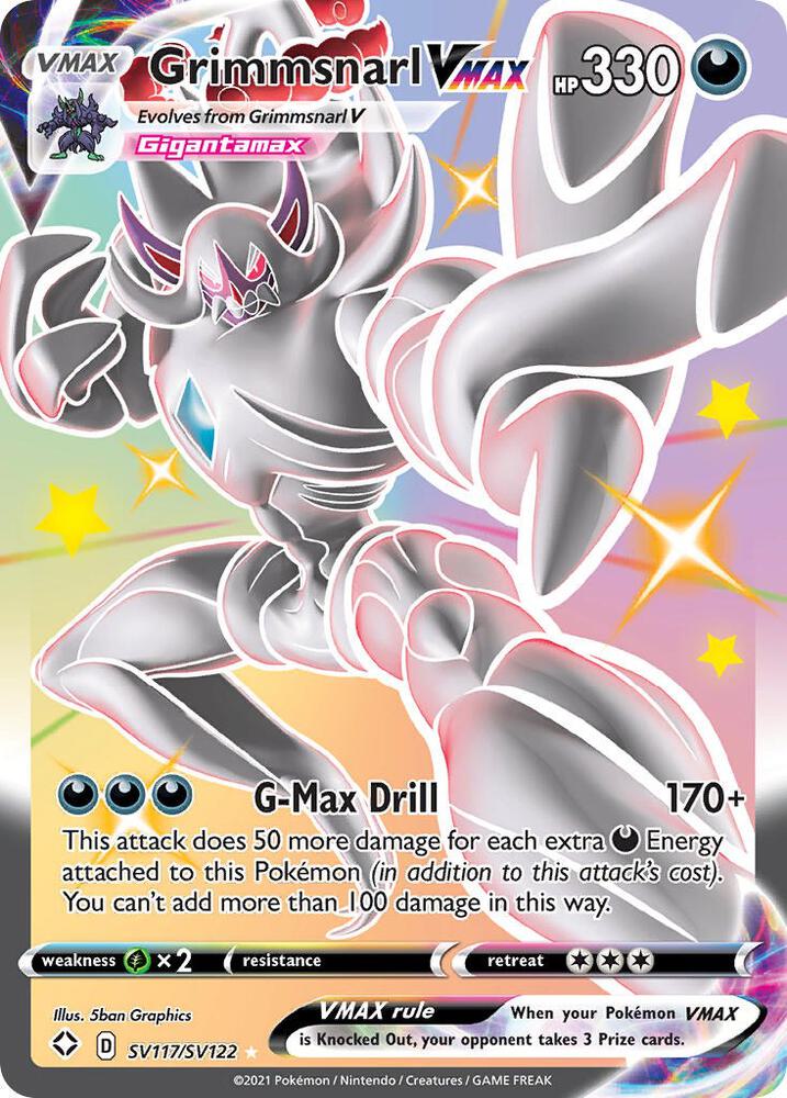 Grimmsnarl VMAX SV117/SV122 Shining Fates Pokémon card