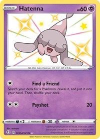 Hatenna SV054/SV122 Shiny Holo Rare – Shining Fates Pokémon card