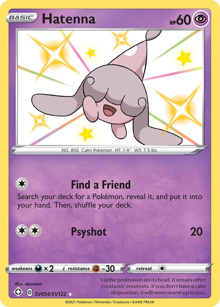 Hatenna SV054/SV122 Shining Fates Pokémon card