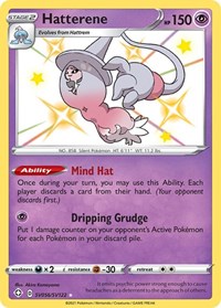 Hatterene SV056/SV122 Shiny Holo Rare – Shining Fates Pokémon card