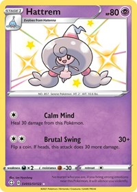Hattrem SV055/SV122 Shiny Holo Rare – Shining Fates Pokémon card