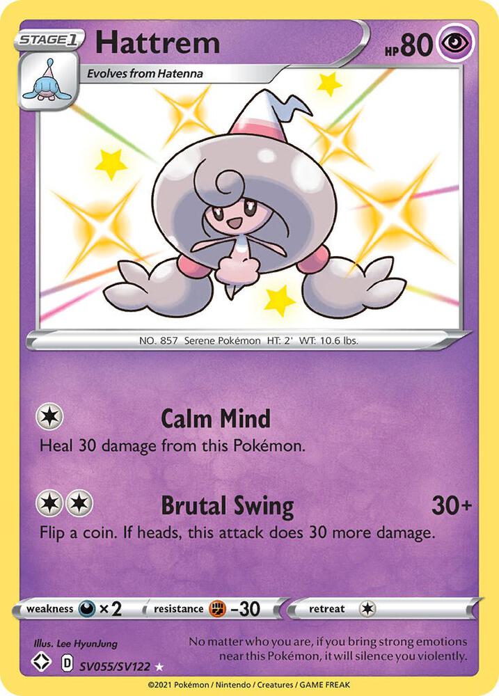 Hattrem SV055/SV122 Shining Fates Pokémon card
