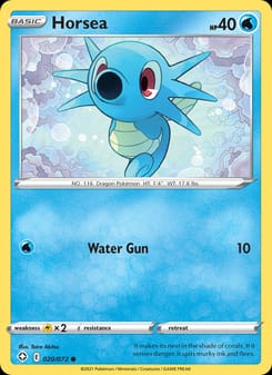 Horsea 020/072 Common – Shining Fates Pokémon card