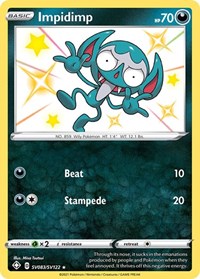 Impidimp SV083/SV122 Shiny Holo Rare – Shining Fates Pokémon card