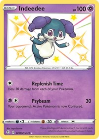 Indeedee SV059/SV122 Shiny Holo Rare – Shining Fates Pokémon card