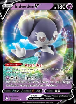 Indeedee V 039/072 Ultra Rare – Shining Fates Pokémon card