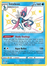 Inteleon SV027/SV122 Shiny Holo Rare – Shining Fates Pokémon card