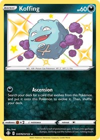 Koffing SV076/SV122 Shiny Holo Rare – Shining Fates Pokémon card