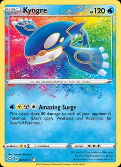 Kyogre 021/072 Amazing Rare – Shining Fates Pokémon card