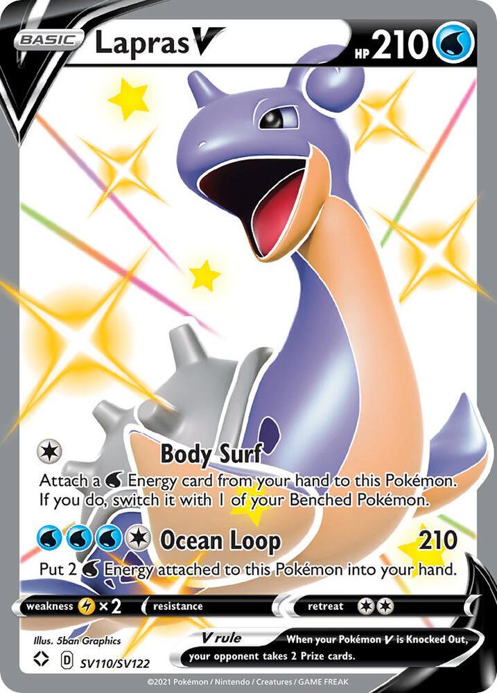 Lapras V SV110/SV122 Shining Fates Pokémon card