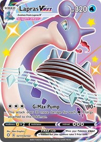 Lapras VMAX SV111/SV122 Shiny Holo Rare – Shining Fates Pokémon card