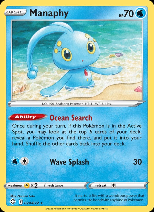 Manaphy 024/072 Shining Fates Pokémon card