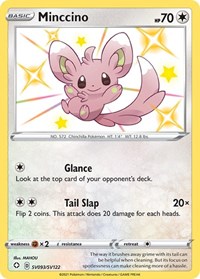 Minccino SV093/SV122 Shiny Holo Rare – Shining Fates Pokémon card