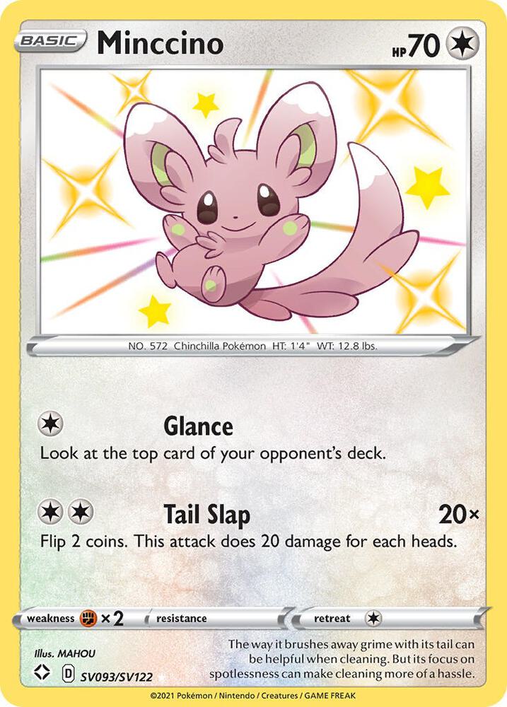Minccino SV093/SV122 Shining Fates Pokémon card