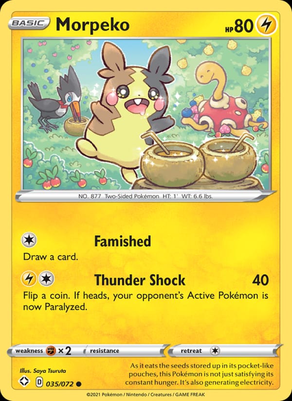 Morpeko 035/072 Shining Fates Pokémon card