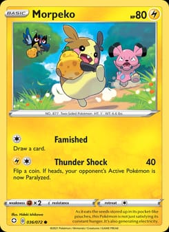 Morpeko 036/072 Common – Shining Fates Pokémon card