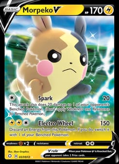 Morpeko V 037/072 Ultra Rare – Shining Fates Pokémon card