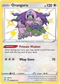 Oranguru SV098/SV122 Shiny Holo Rare – Shining Fates Pokémon card