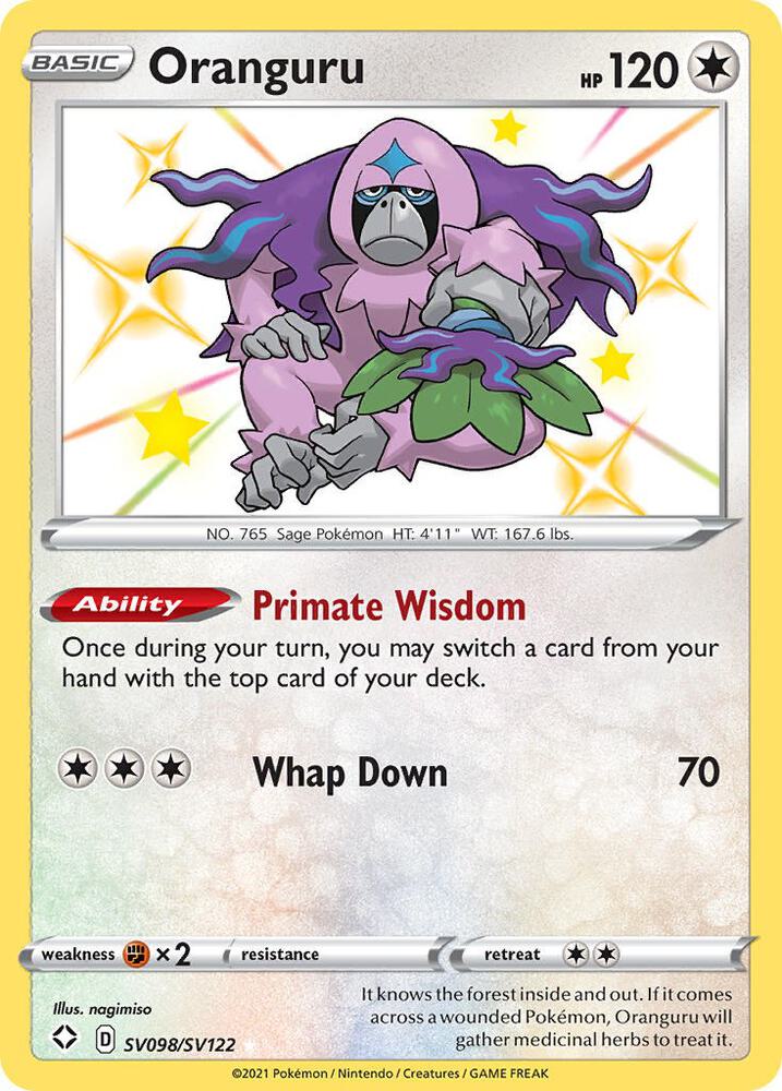 Oranguru SV098/SV122 Shining Fates Pokémon card