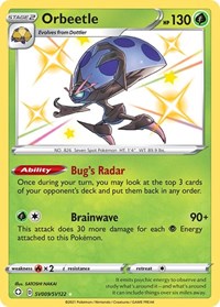 Orbeetle SV009/SV122 Shiny Holo Rare – Shining Fates Pokémon card