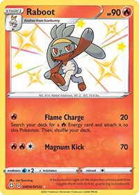 Raboot SV016/SV122 Shiny Holo Rare – Shining Fates Pokémon card