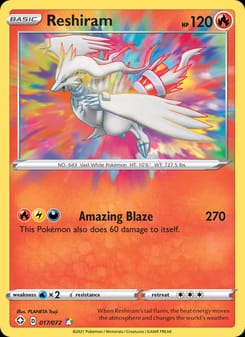 Reshiram 017/072 Amazing Rare – Shining Fates Pokémon card