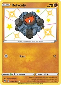 Rolycoly SV067/SV122 Shiny Holo Rare – Shining Fates Pokémon card