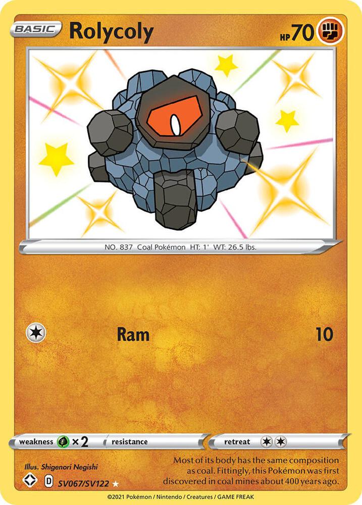 Rolycoly SV067/SV122 Shining Fates Pokémon card