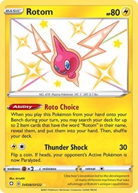 Rotom SV038/SV122 Shiny Holo Rare – Shining Fates Pokémon card